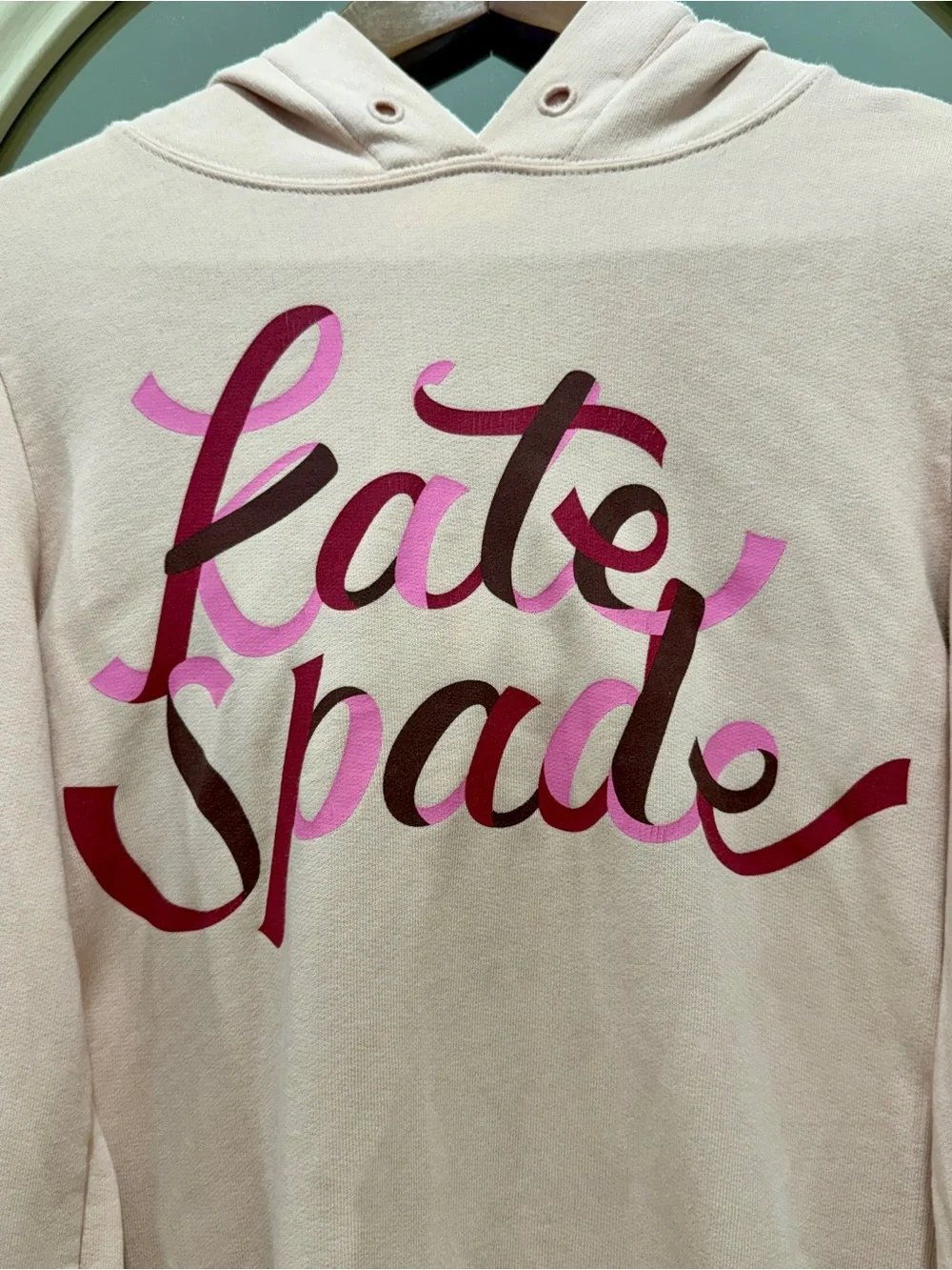 kate spade Pale Pink Hoodie with Script Logo